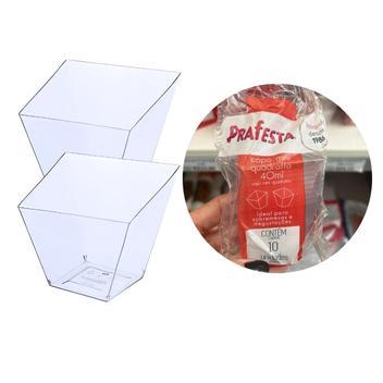 Copo Mini Quadratto 50ml 10UN
